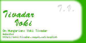 tivadar voki business card